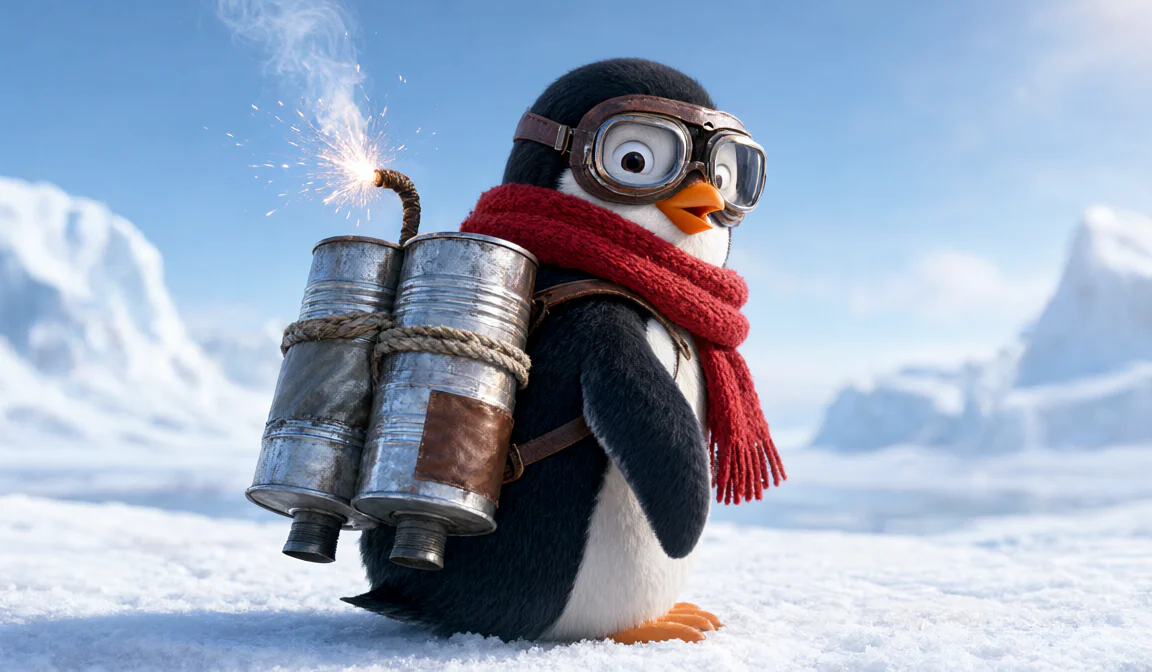 First frame: Penguin Rocket · Ignition
