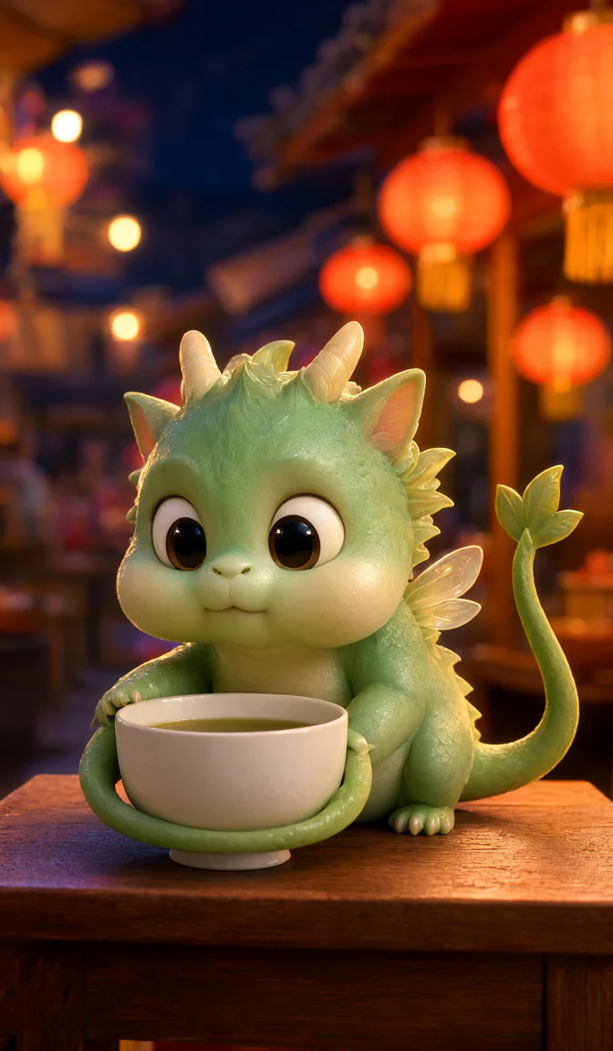 First frame: Dragon Warms the Tea